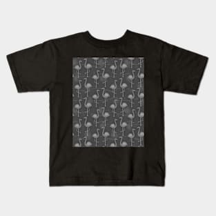 grey scale of flamingos Kids T-Shirt